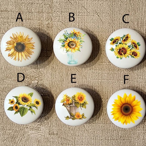 Sunflower Knobs Etsy