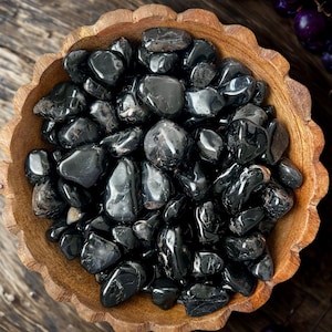 Natural Black Onyx Grade A Tumbled Stones | Polished Freeform Shapes for Grounding, Protection & Meditation | Small to Medium Sizes | Brazil