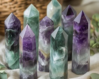 Fluorite Tower Points – Vibrant Crystal Energy for Clarity, Focus & Positivity | Unique Healing Gemstone | Meditation and Home Decor! Cosmic