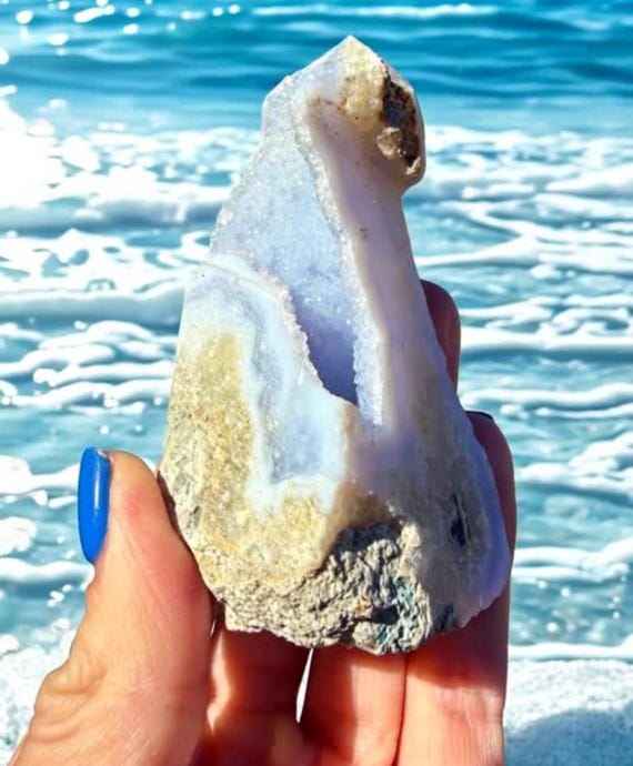 Blue Lace Agate Druzy Freeform Clusters – Choose Your Own | Natural Blue Lace Agate Cluster Display Stones