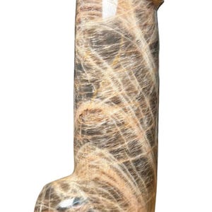 Quality Jumbo Black Moonstone Sculpture | 8 - 9.5 Inches, 2 - 3 lbs – Crystal Sculpture – Unique Crystal Art -| Root Chakra  & Third Eye