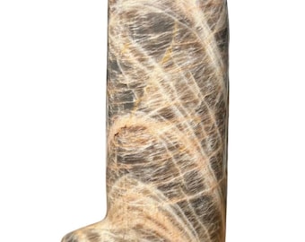 Quality Jumbo Black Moonstone Sculpture | 8 - 9.5 Inches, 2 - 3 lbs – Crystal Sculpture – Unique Crystal Art -| Root Chakra  & Third Eye