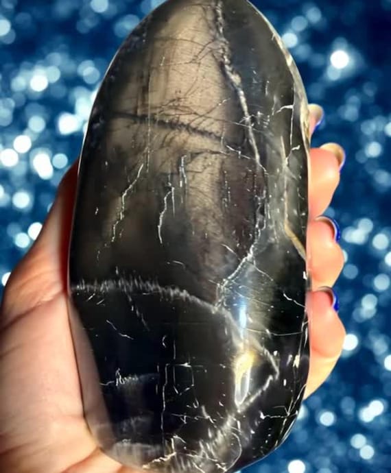 Black Moonstone Freeform | Pick Your Own | Natural Feldspar Crystal | Grounding Intuition Stone | Polished Moonstone Decor | SALE!