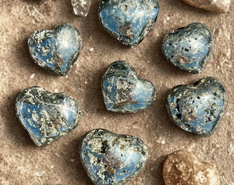 Pyrite Heart Druzy Crystal from Peru | Fool’s Gold | #Abundance & #Protection | Solar Plexus Chakra | HealingStone |#CrystalHealing