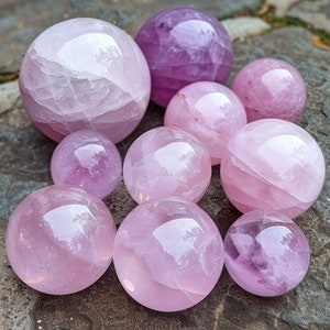 Large Rose Quartz Polished Spheres. Enhance Love, Promote Healing, Aura Love | Self-Care, Gifts for Her #HealingHearts #CrystalMagic