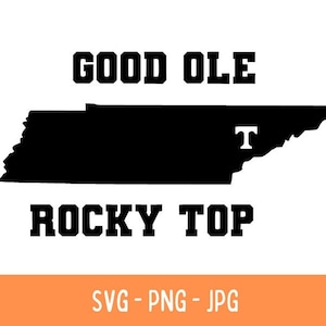 Universiteit van Tennessee - Rocky Top - SVG-PNG-JPG - Cricut Cut-bestand