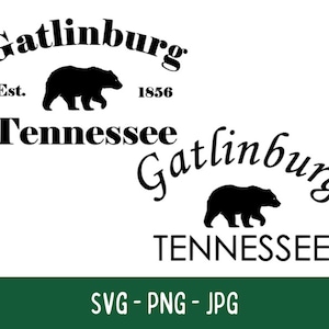 Gatlinburg SVG-PNG-JPG - Great Smoky Mountain National Park - Cricut Cut-bestand