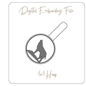 Embroidery Design File for Machine Embroidery, Wolf Silhouette Design File, Customizable, Finished Gift Great for Kids or Adults, 4x4 Hoop