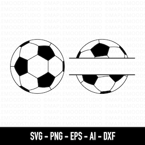 Soccer Ball SVG PNG, Split Soccer Ball SVG, Soccer Ball Clipart, Soccer Team Shirt svg, Soccer Ball Cut File, Soccer Ball With Name Design