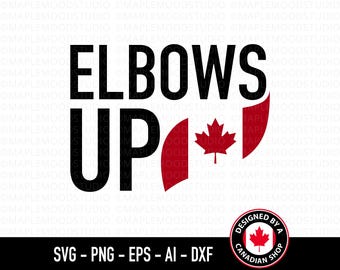 Codos hacia arriba Canadá SVG, PNG canadiense de moda, bandera de hoja de arce, SVG del Día de Canadá, diseño de camiseta del orgullo de Canadá, archivo de corte Cricut de transferencia por sublimación