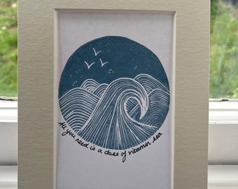 All you need is a dose of vitamin sea linoprint