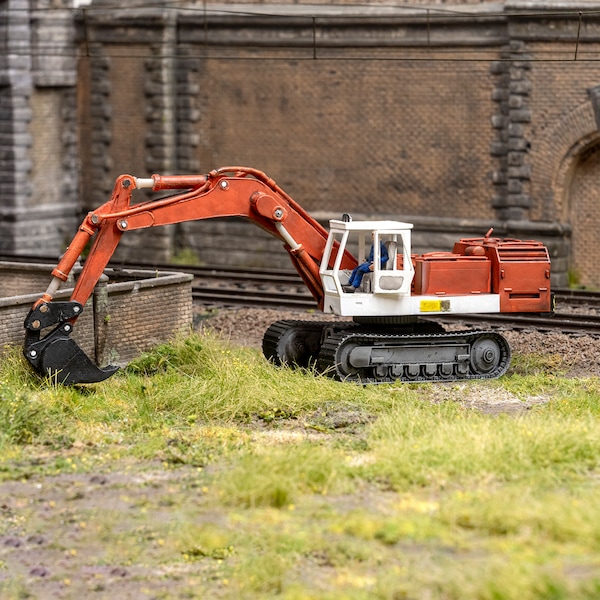 H0 Modellbausatz für UB1233 Nobas Bagger, fertigen Sie aus hochwertige Einzelteilen aus Epoxidharz Ihr eigenes originalgetreues Modell