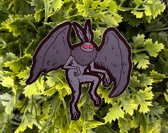 Mothman Sticker | Cryptid Horror Myth Goth Alternative Moth Legend