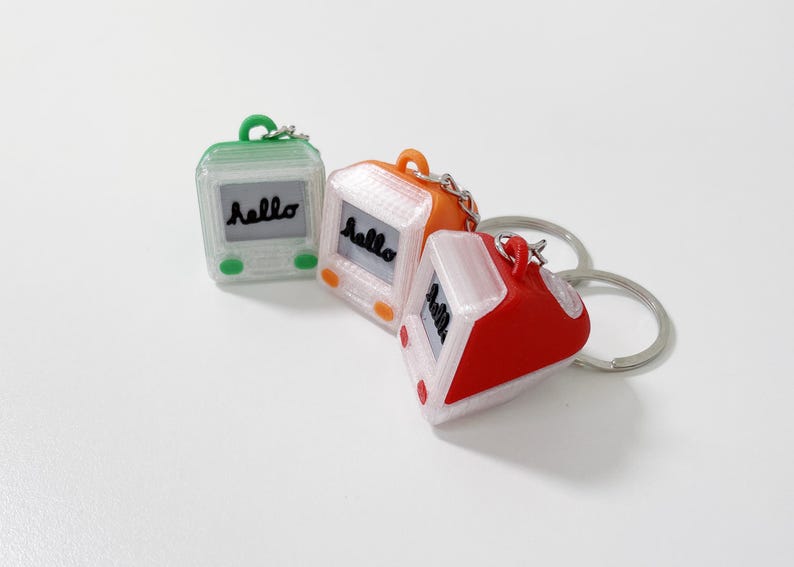 Small Desktop Keychain Retro Apple Imac G3 Keychain Computer Miniature for Diorama Collection ...