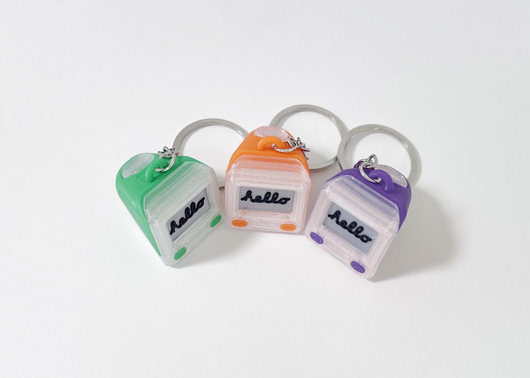 Retro Apple Imac G3 Keychain Computer Miniature for Diorama