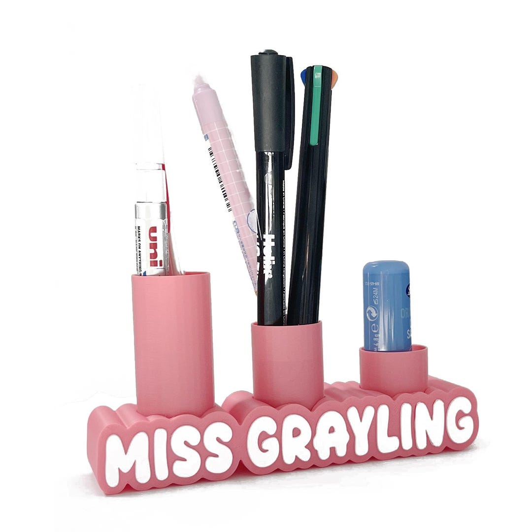 Personalized Pen Holder | Custom Name Desk Organizer | End of Term Gift ...