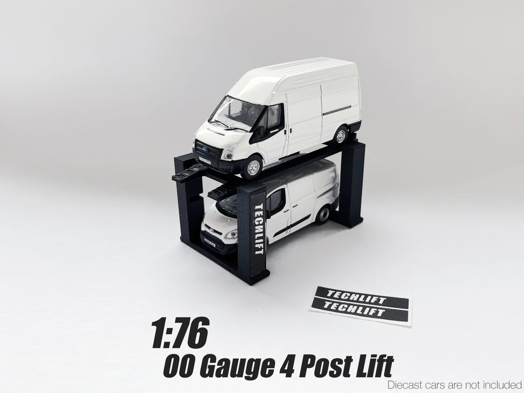 1/76 OO Gauge 4-post Ramp Lift | Model Car Garage Diorama | Diecast ...