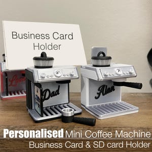 Support pour carte de visite personnalisé et porte-carte SD Organiseur de bureau pour café, bar, restaurant, cadeau Saint-Valentin amateur de café
