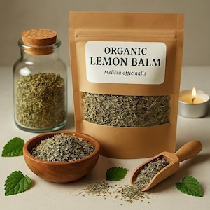 Organic Lemon Balm herbs for relaxation natural dried herbs organic herbs