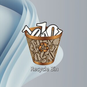 Metallic Copper Desktop Recycle Bin Icon Set for Windows