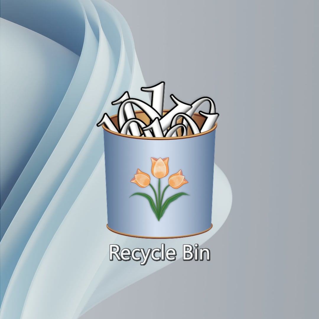 Vintage Blue Desktop Recycle Bin Icon Set for Windows - Etsy