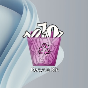 Translucent Pink Desktop Recycle Bin Icon Set for Windows