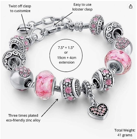 Women's Pink Charm Bracelet | Ally Fashion