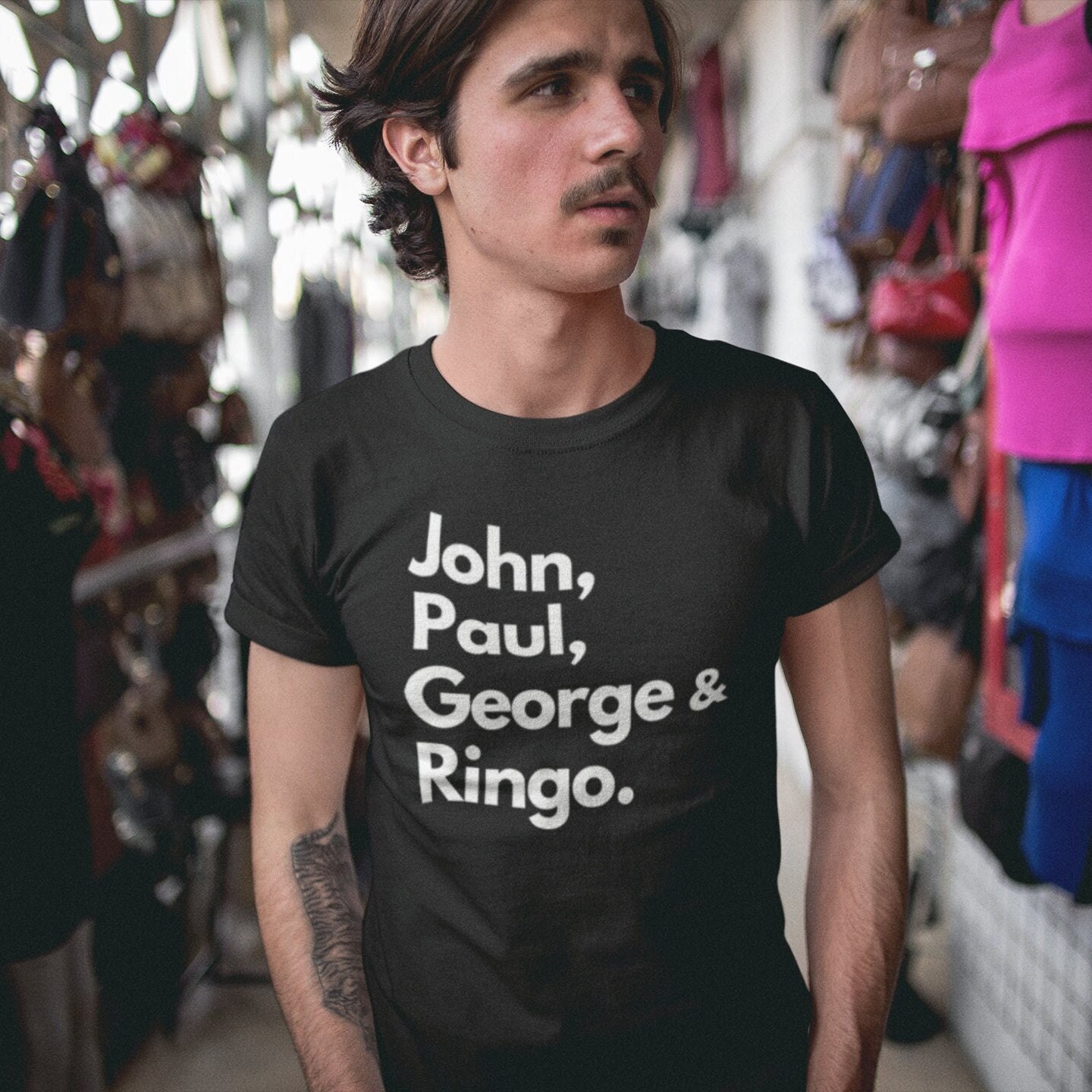 British Rock Band T-shirt John Paul George Ringo Rock and 