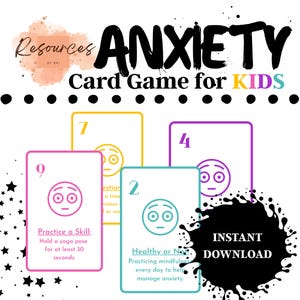 Jeu de cartes sur l'anxiété pour les enfants : habiletés d'adaptation et d'autorégulation
