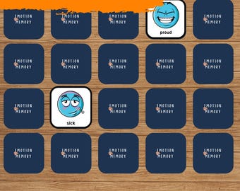 Emotions Matching Game: Therapeutic Game for Kids (Instant Download)