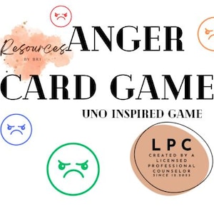 Wutbewältigungs-Kartenspiel, Jugend Einzel- und Gruppen-Beratungsspiel, Bewältigungsfertigkeiten, Problemidentifikation, Emotionsregulierung