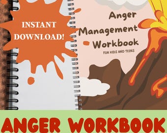 Anger Management Workbook for Kids and Teens, Self-Regulation Skills (Printable)