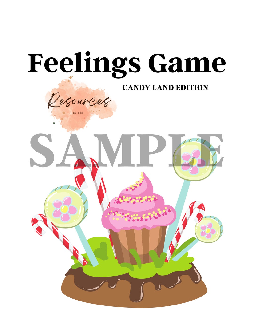 Feelings Game Candy Land Question Cards Etsy