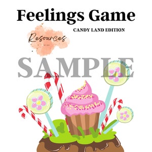 Naipes de sentimientos, juego de mesa Candy Land, juego de terapia individual y grupal, autorregulación, aprender emociones