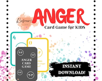 Anger Card Game, Therapeutic Game, Social-Regulation (Printable)