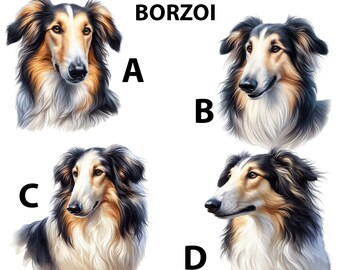 Borzoi Dog Car Window Laptop Tumbler Cell Decal Sticker