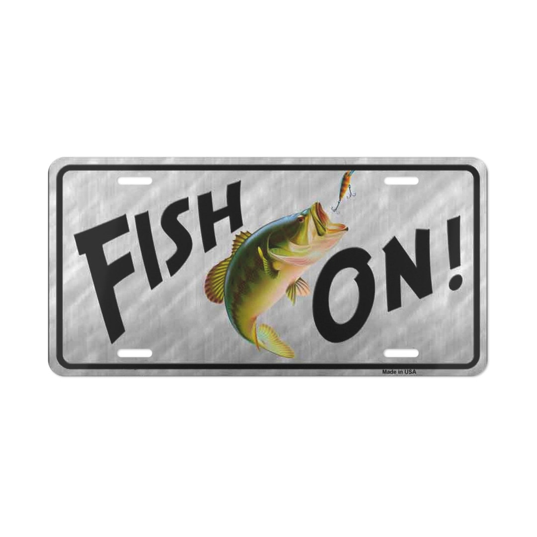 Bass Fish on Fishing Aluminum License Vanity Plate Etsy