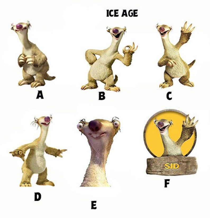 Sid Ice Age Movie Window Laptop Decal Sticker image 1