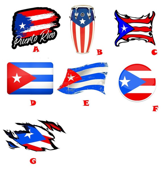 Puerto Rico Flags Car Glass Window Laptop Decal Sticker - Etsy