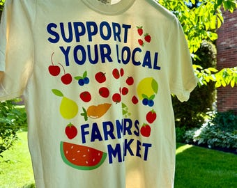 Support Local Farmers Market | Vintage Dyed Pigment | Unisex Fit