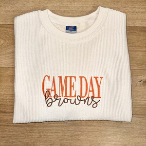 Embroidered GAME DAY BROWNS Corded Sweatshirt | Unisex Fit