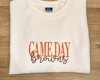 Embroidered GAME DAY BROWNS Corded Sweatshirt | Unisex Fit