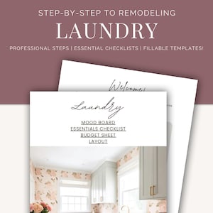 Laundry Renovation Planner, Interior Design Project Planner, Home Planner, Home Organization, Renovation Guide, Home Remodel Budget