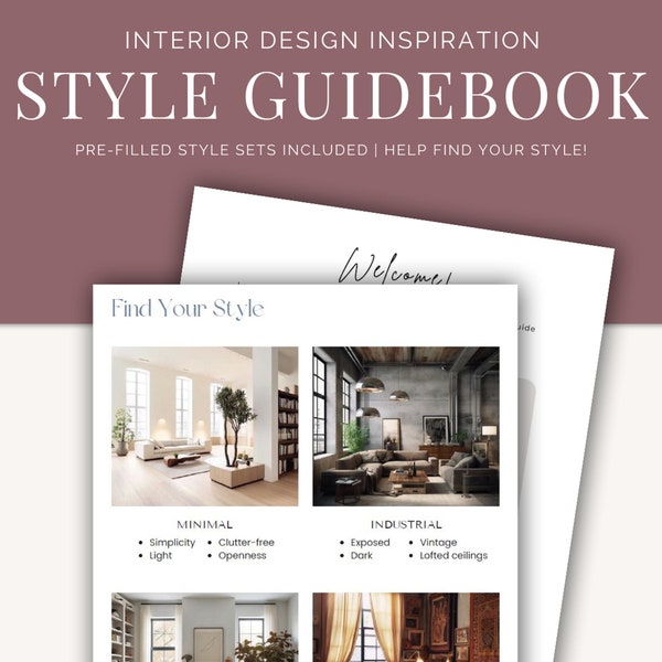 How To Find Your Interior Design Style, Decoration Planner, Style Quiz, Client Questionnaire, Design Template, Best Style Finder, Guide