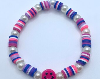 Multicolor Smiley Face Bracelet