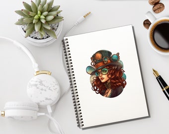 Steampunk Fantasy Lady Vinyl Die Cut Sticker