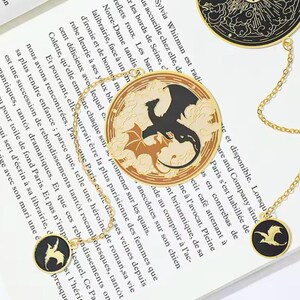 Basgiath Fourth Wing Bookmark for Booktok Lovers Fantasy Dragon Xaden Enamel Metal Brass Bookmark
