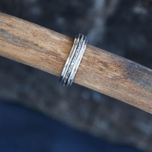 Sterling Silver Ring with Outer Accent Rings