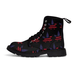 Mens Canvas Boots, USA, America, Men's Boots, Boots Weed Design, Marijuana Boots, Weed Boots, Men's, Boots, Pot, Weed, Marijuana, Political image 5