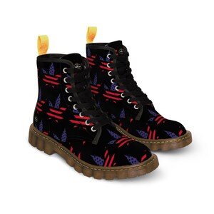 Mens Canvas Boots, USA, America, Men's Boots, Boots Weed Design, Marijuana Boots, Weed Boots, Men's, Boots, Pot, Weed, Marijuana, Political image 9